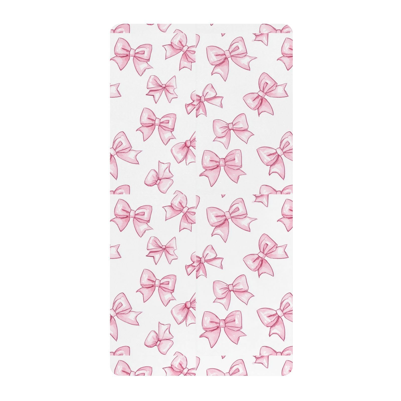 Lenzuola per culla con fiocco rosa per neonati e ragazze, in cotone, ultra morbido, per culla, 1 confezione de cuna para ni?a