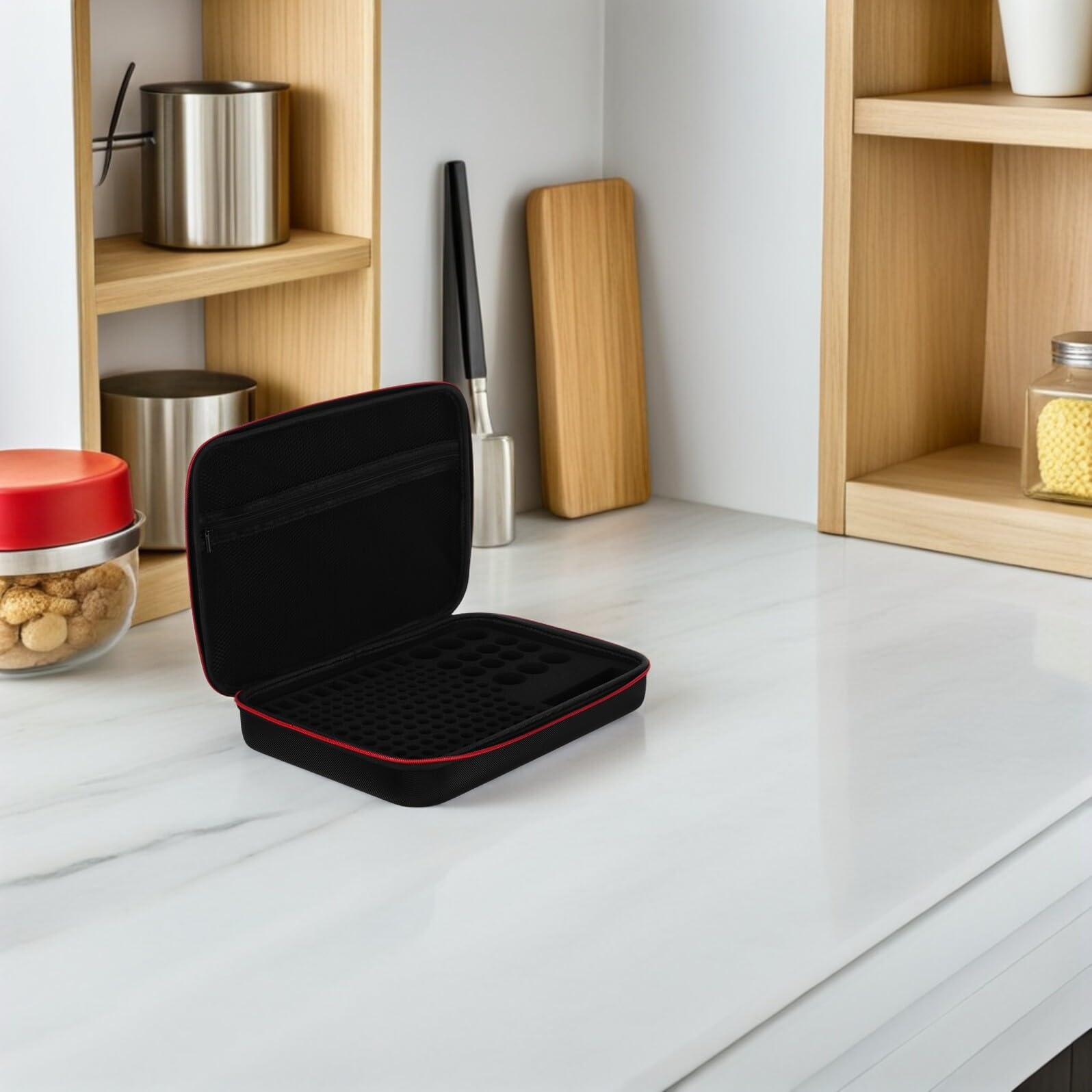 Caja Organizadora de Baterías Portátil de Eva Resistente al Agua para Pilas AA, AAA, C, D y 9v Asa para Almacenamiento Seguro Hogar, Garaje y Viajes