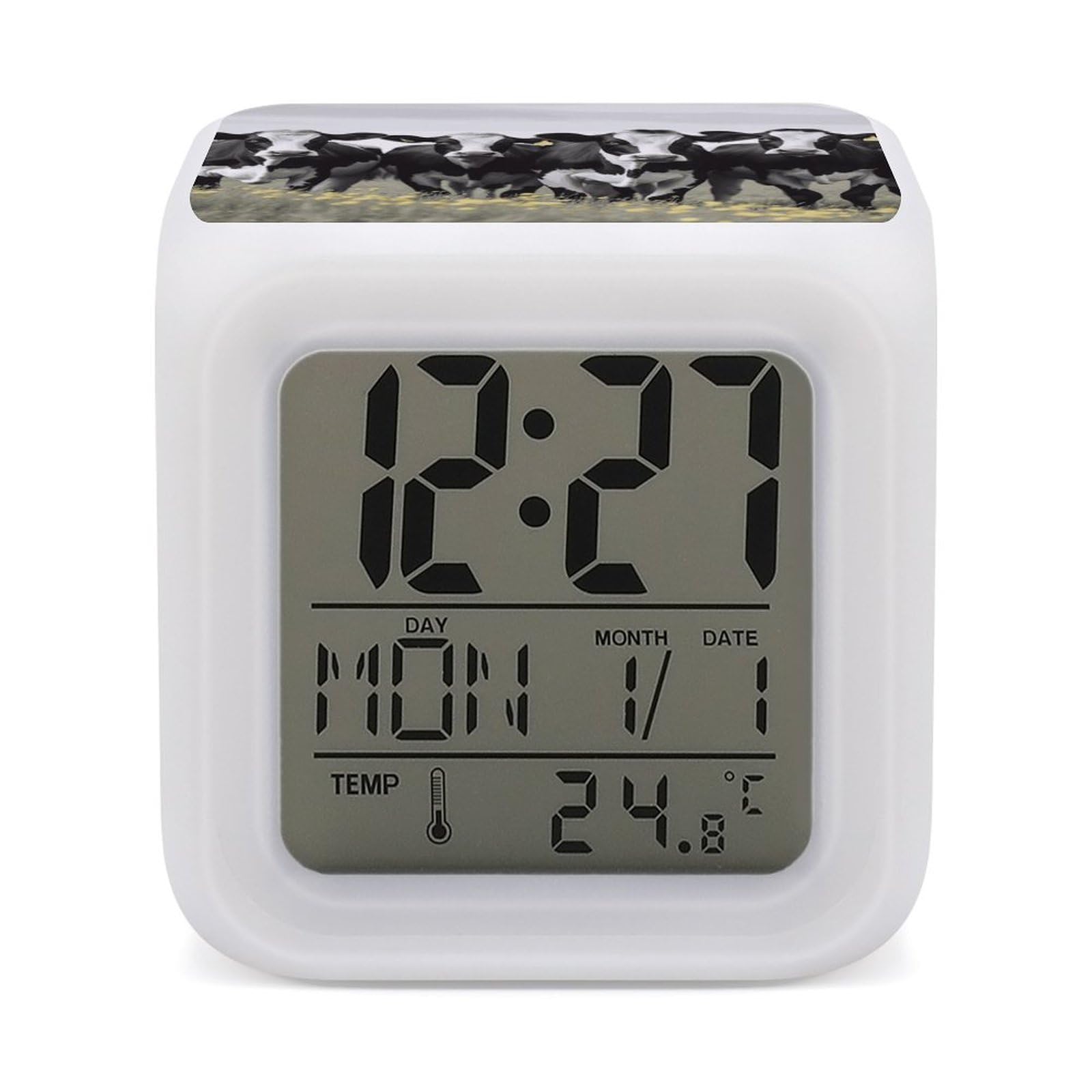 Relojes digitales con 7 luces de colores y pantalla grande para entrenamiento del sueño