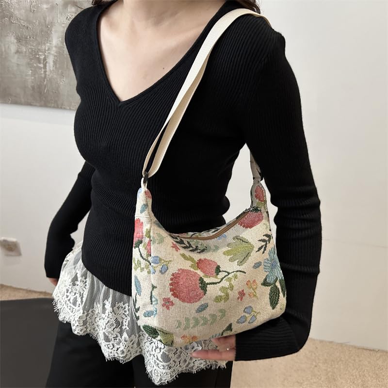 Bolso bandolera femenino estilo nacional retro con correa ajustable miniatura 5
