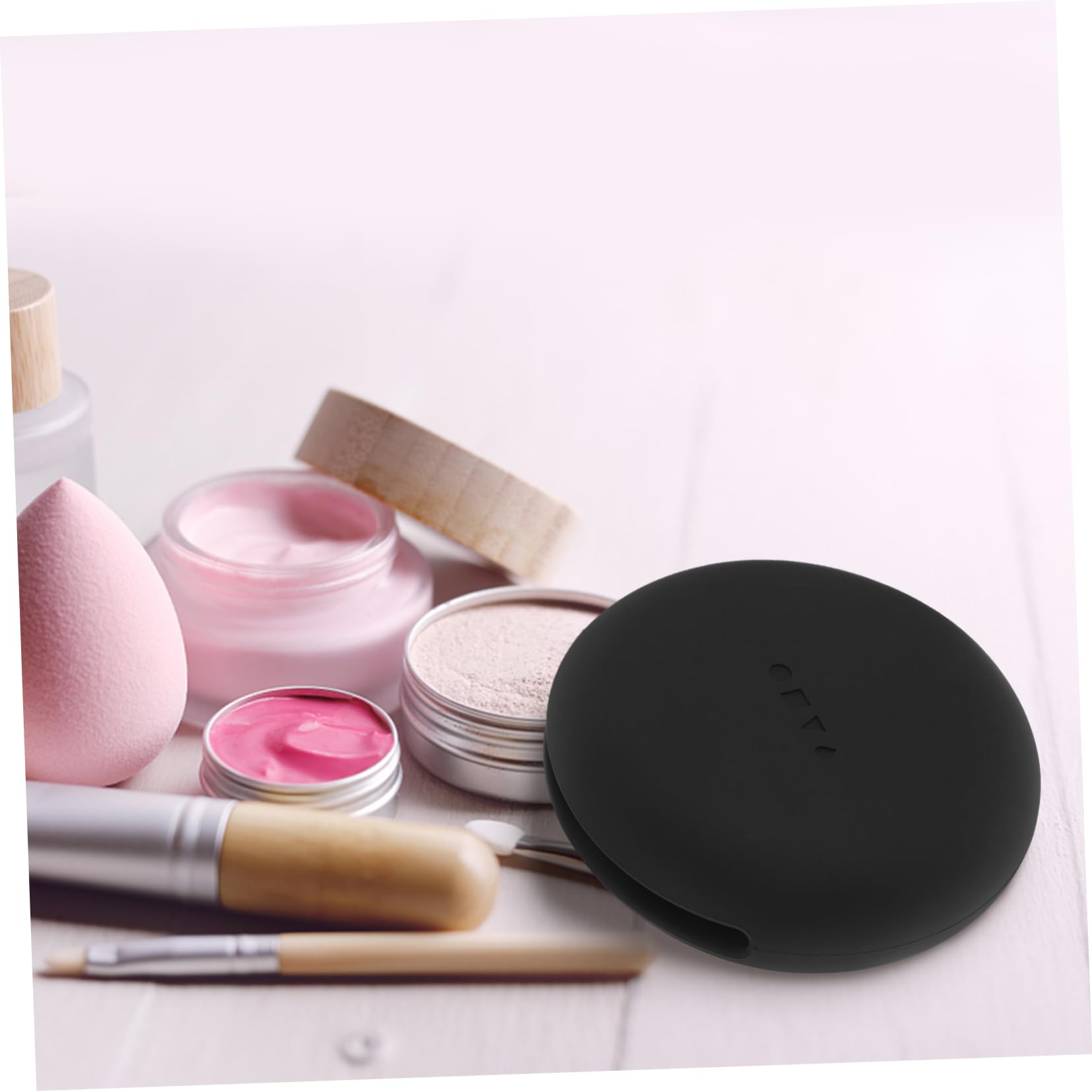 POPETPOP Silicone Cosmetic Box Powder Puff Case for Travel Silicone Powder Puff Case Face Puff Container Makeup Puff Case Silicone Powder Puff Holder Silica Gel Makeup Splash Storage - Image 2