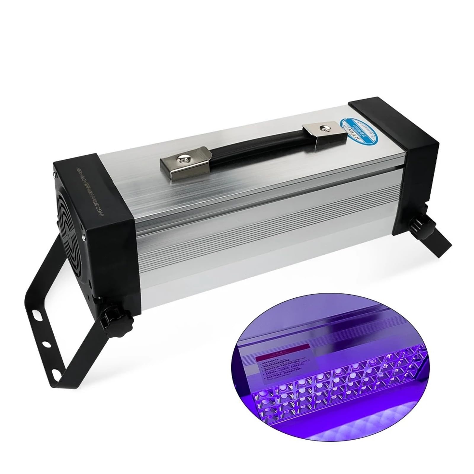 Lampada di polimerizzazione UV portatile da 600 W e 405 NM con 40 perle di inchiostro, vernice, adesivo, serigrafia, olio, scheda PCB, asciugatura rapida Polimerizzazione rapida per lavori fai da te(S