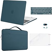 Vista 1 de MOSISO - Funda rígida de plástico para MacBook Pro de 13 pulgadas, protector de teclado, cámara web y pantalla, M2 2023-2016, A2338, M1, A2251, verde