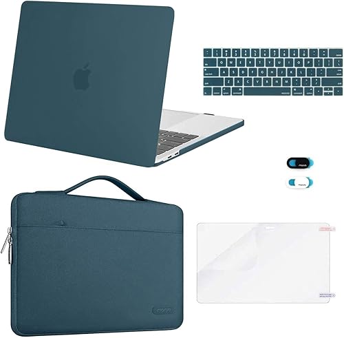 MOSISO - Funda rígida de plástico para MacBook Pro de 13 pulgadas, protector de teclado, cámara web y pantalla, M2 2023-2016, A2338, M1, A2251,