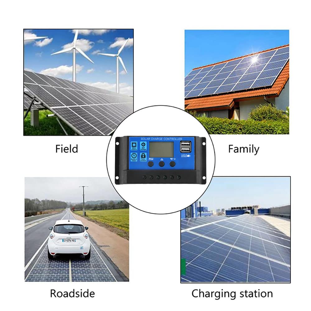 Kit Pannelli Solari 200W 400W 600W 800W con Controller 30A/60A, Caricatore Portatile 12V per Camper/Tetto/Barca/RV, Porte USB, Modulo Energia Solare Esterno di Alta Potenza 3x200W-30A