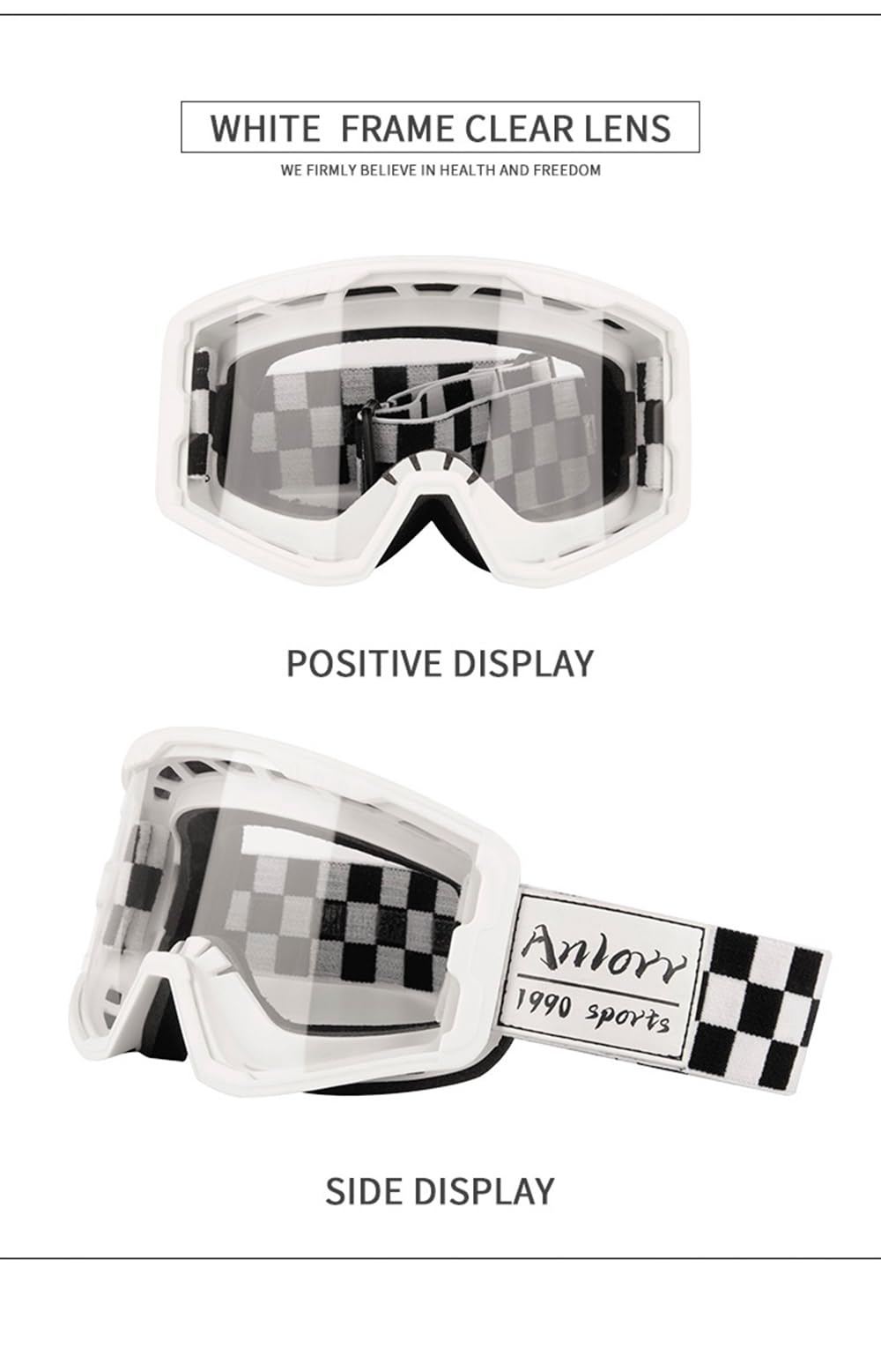 Motorradbrille - Dirt Bike ATV Motocross Anti-UV Einstellbare Reiten Offroad Schutzbrille für Männer Frauen Kinder Jugend Erwachsene
