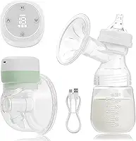 Bomba De Tirar Leite Elétrica, Coletor De Leite Materno Mãos Livres, Bomba de Mama Wearable Portátil, Livre de BPA, 3 Modos e 19 Níveis, Verde
