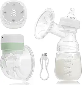 Bomba De Tirar Leite Elétrica, Coletor De Leite Materno Mãos Livres, Bomba de Mama Wearable Portátil, Livre de BPA, 3 Modos e 19 Níveis, Verde