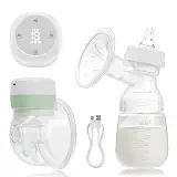 Bomba De Tirar Leite Elétrica, Coletor De Leite Materno Mãos Livres, Bomba de Mama Wearable Portátil, Livre de BPA, 3 Modos e 19 Níveis, Verde