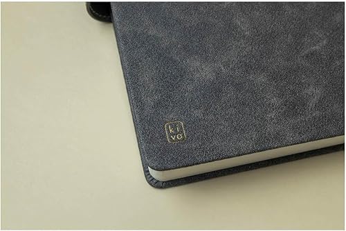 Miniatura 8 de Sling Notebook - Cuadrícula de puntos A5 gris negro para diario bujo - cuaderno de viñetas - fácil de transportar - páginas perforadas de 120 GSM