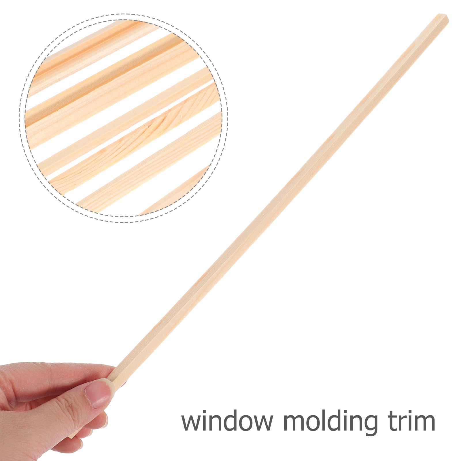 10 pcs Triangular Wooden Strip Wood Strips Wooden molding Trim for Window DIY Window Trim Window Decor Wood Trim Window molding Strip Decor Window molding Trim moldings Modeling - Image 3