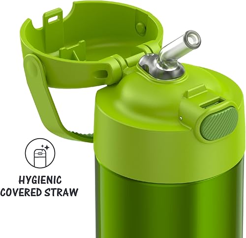 Miniatura 3 de THERMOS FUNTAINER - Botella de acero inoxidable con aislamiento al vacío y sorbete capacidad de 12onzas para niños lima