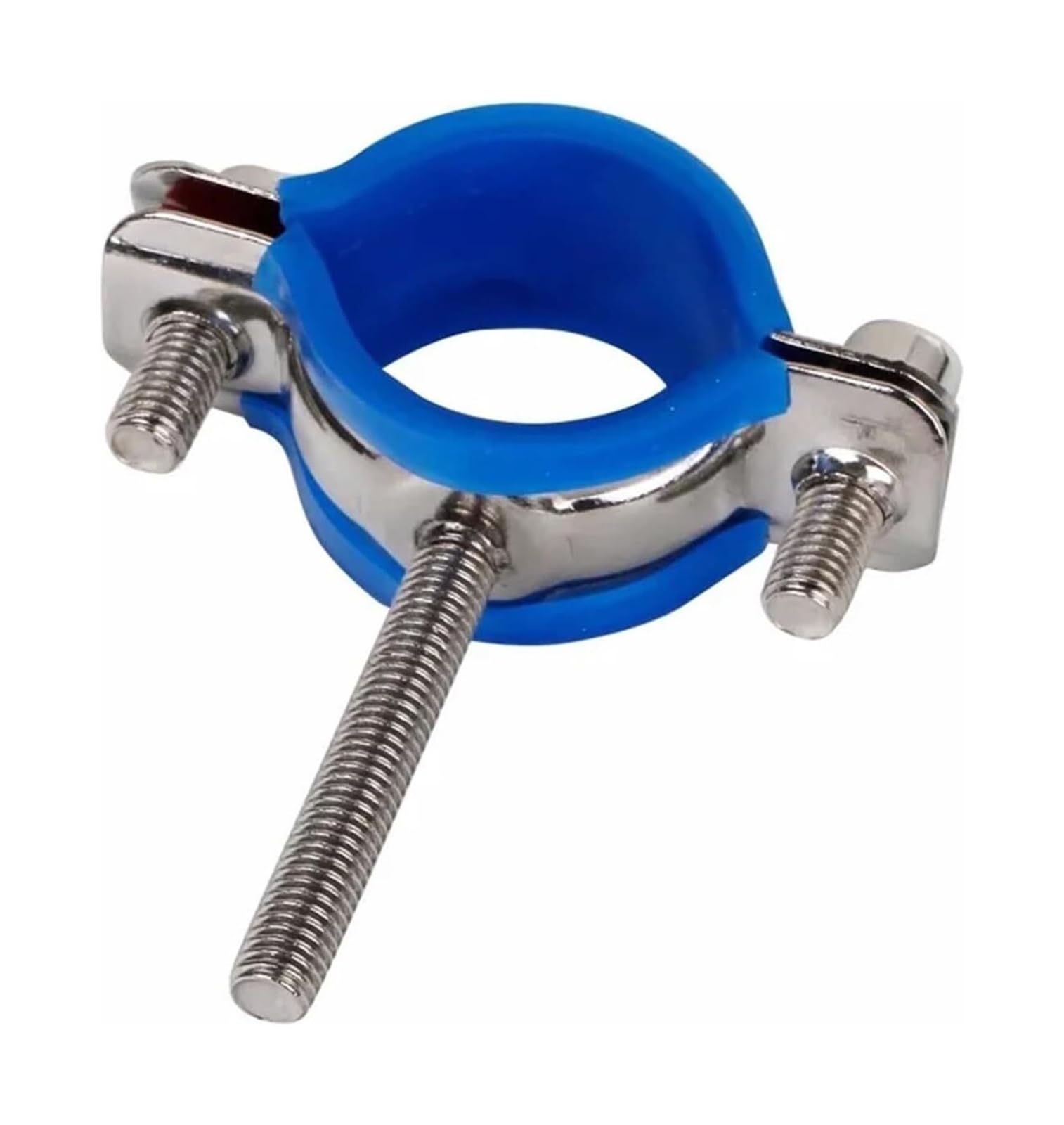 BPABDEITR 304 Stainless Steel Pipe Hanger Clamp M8 Rod 50mm 8-120mm OD Round Head(Blu,38-40mm)