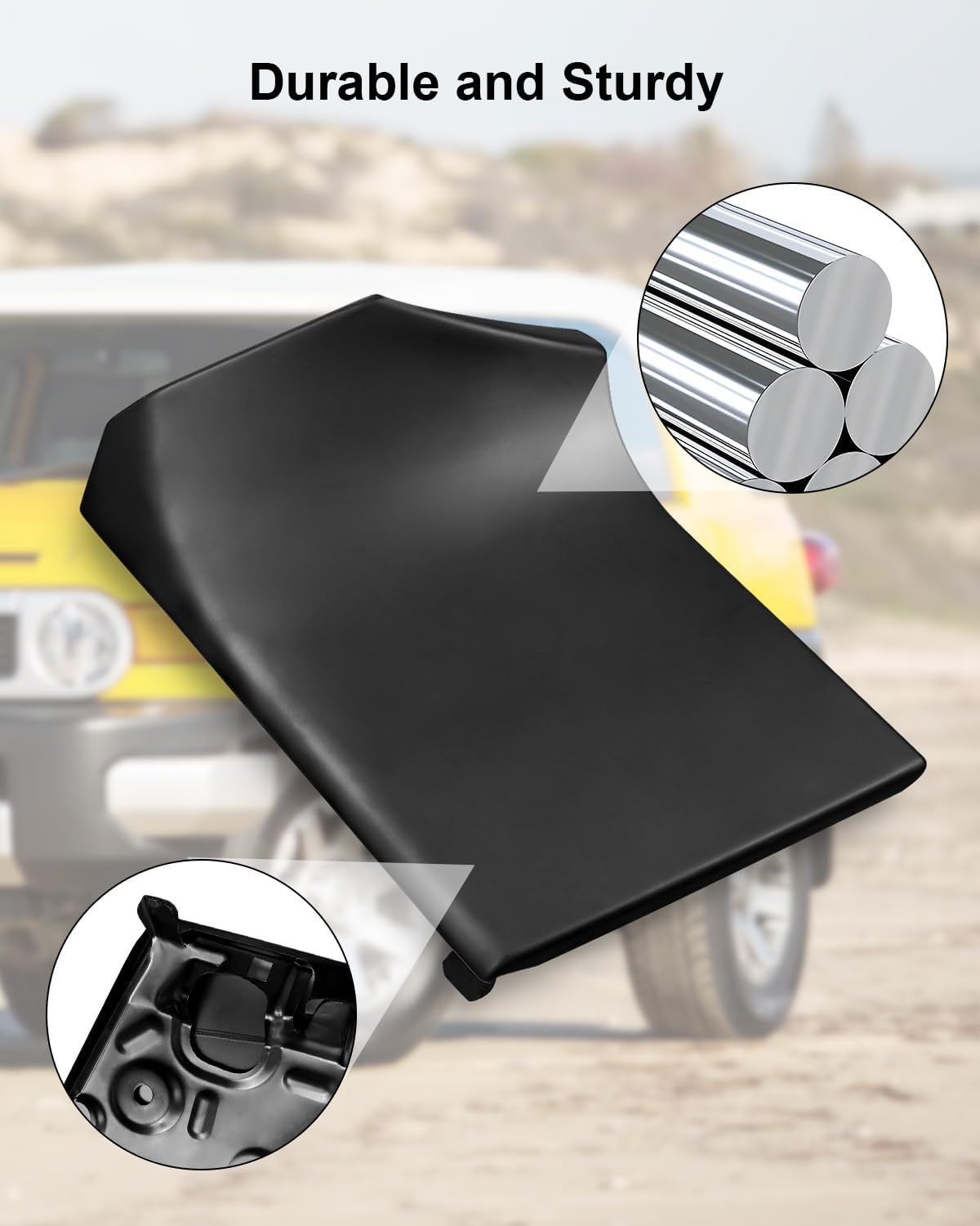 Left side Fender Upper Panel Replace 61102-35132, Hood Wrap Fit for Toyota FJ Cruiser 2007-2010, Driver Side Black