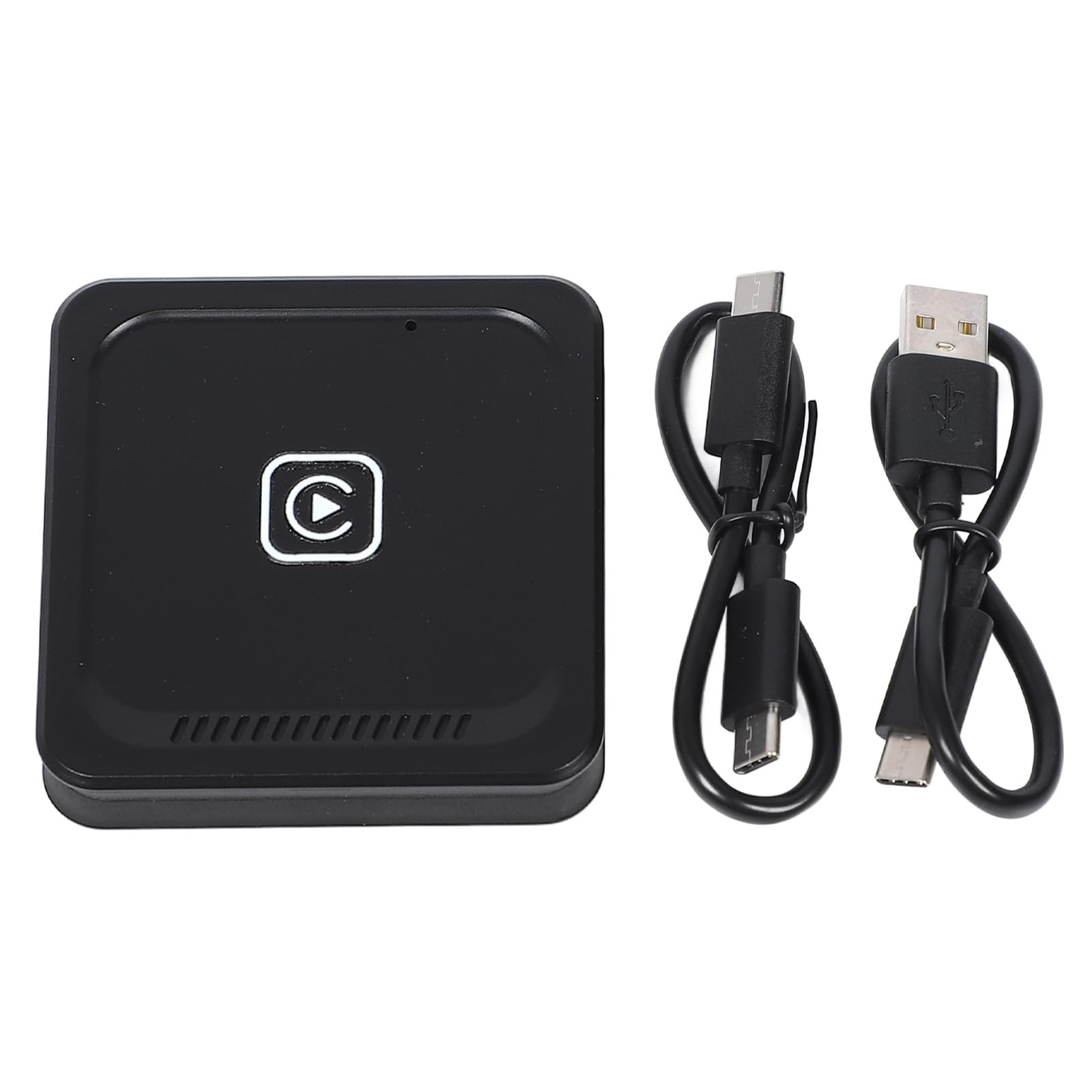 Aramox Bezprzewodowy Adapter Carplay do Bezprzewodowego Carplay z konstrukcją Plug and Play Kabel USB Typu A do C i Typu C do C Zapewniający stabilną transmisję Danych (BLACK)