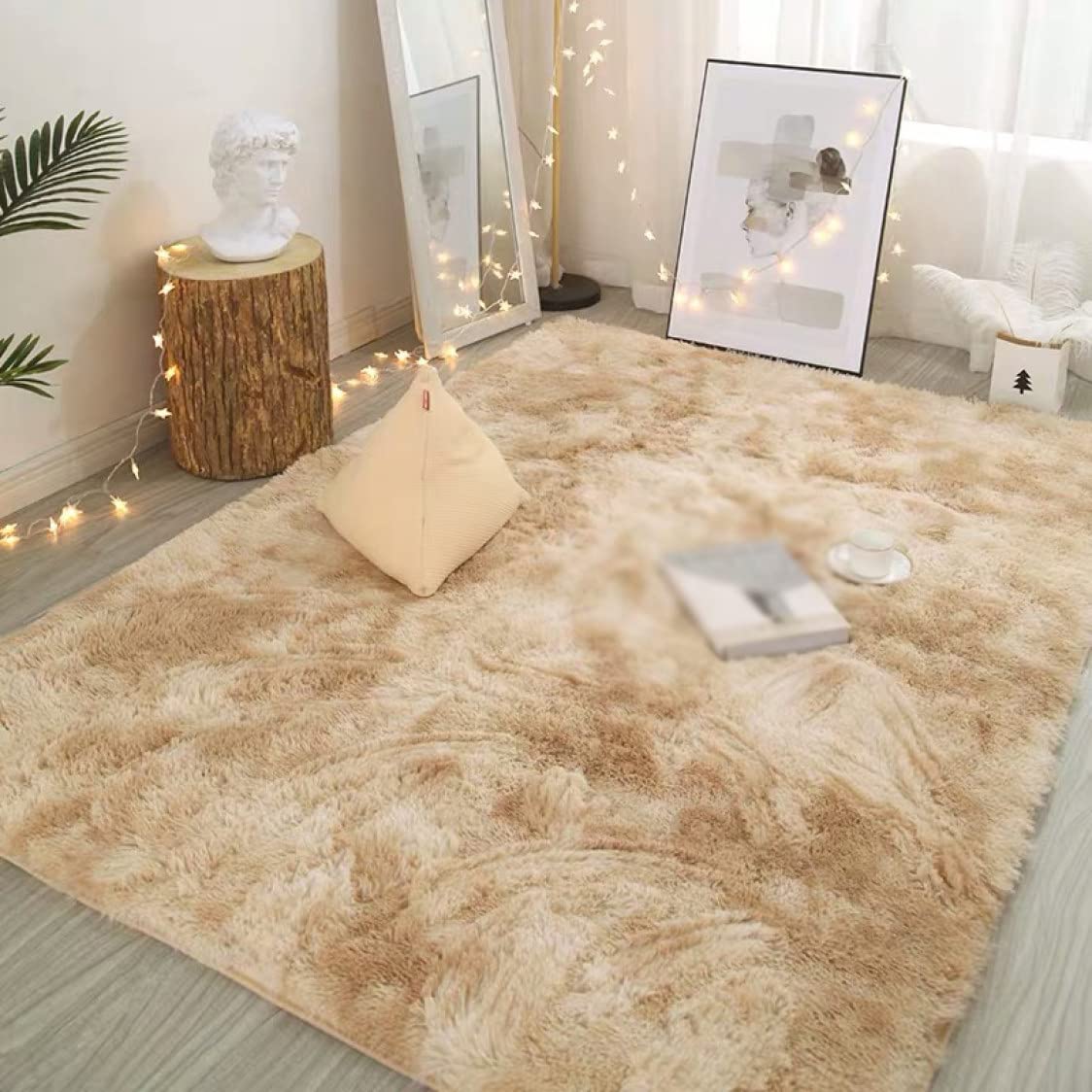 Amazon｜北欧 ラビットファー ラグ 80x200cm カーペット ラグマット 