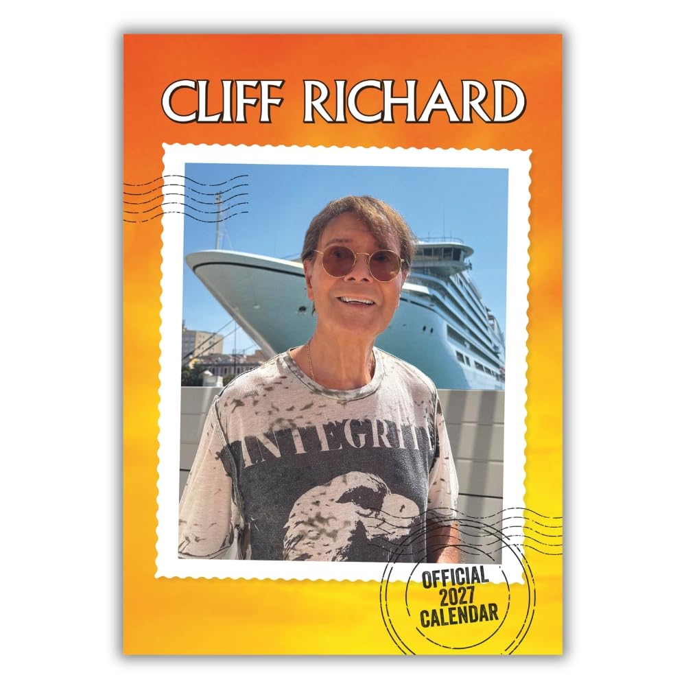 Cliff Richard 2027 A3 Wall Calendar Official Licensed Calendar, Large A3 Format, Monthly Grid Layout, Iconic Career Photography, Gift for Cliff Richard Fans