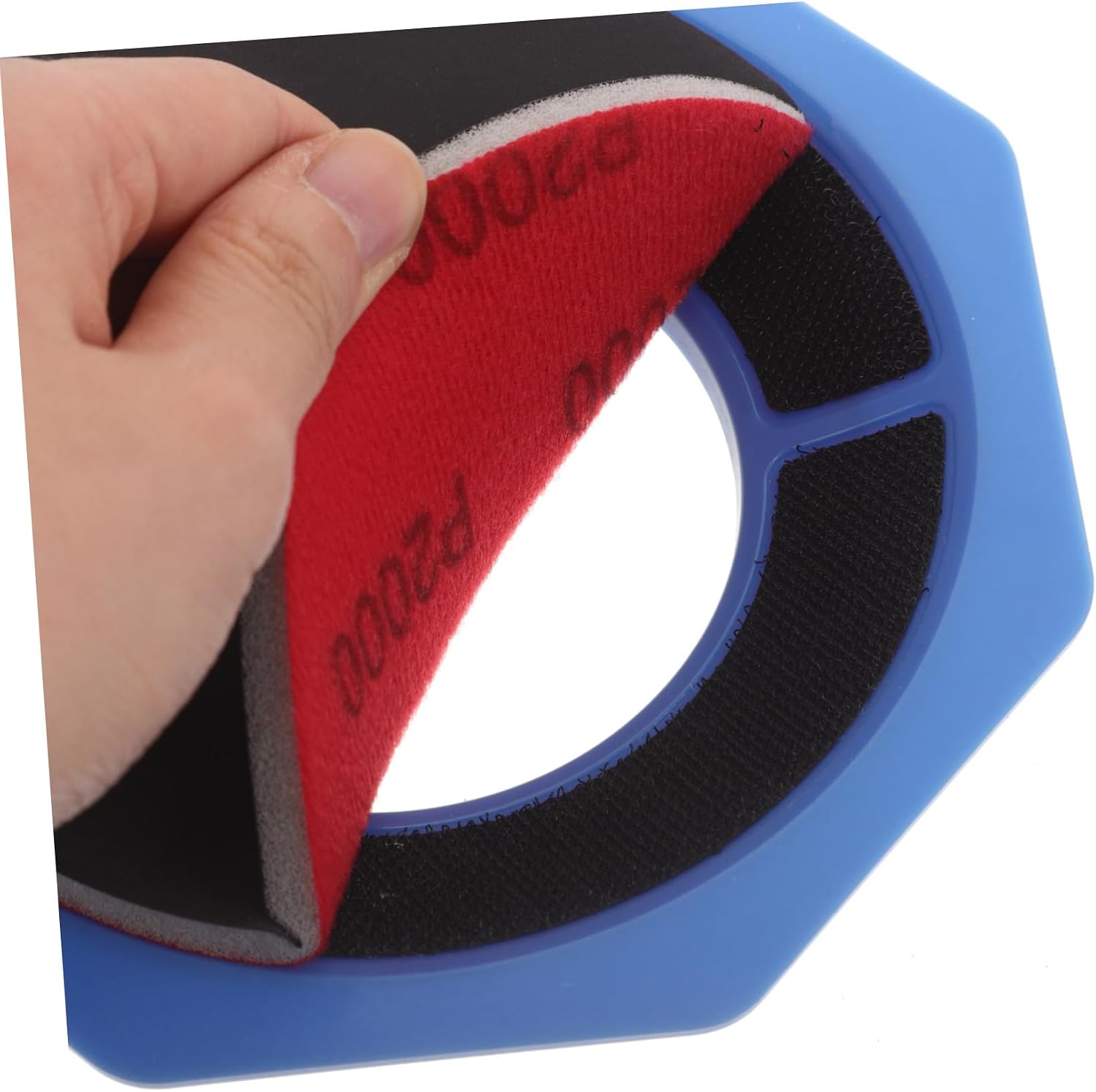 Bowling Ball Sanding Pad Holder with Sponge Sandpaper, Portable Resurfacing Station for Bowling Ball Surface Maintenance and Polishing, 2pcs Blue Set for Bowlers