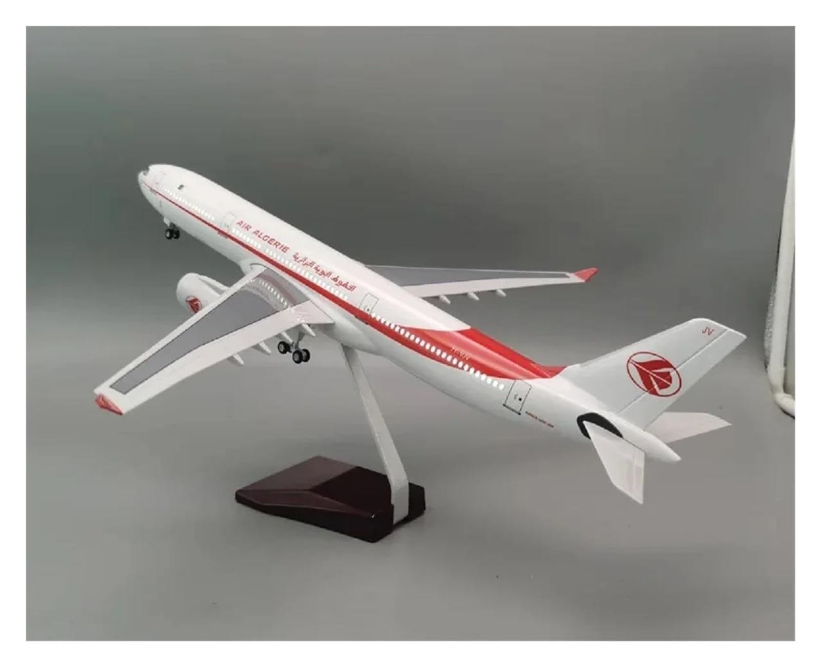 Jouet d'avion en métal moulé sous Pression de 47 cm pour modèle A330 Algérie avec modèle d'avion en résine, Roues métalliques, décoration de Jouet d'avion pour Collection et Affichage