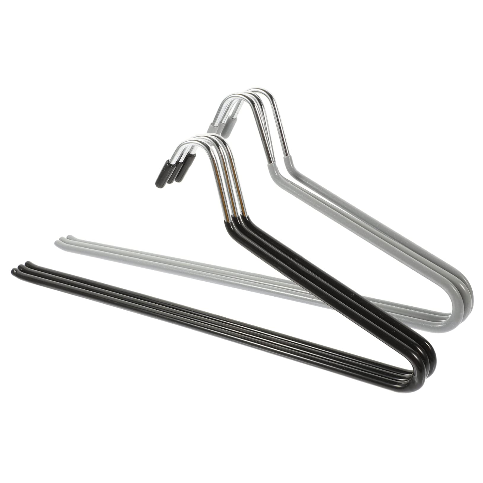 BESTYASH 6Pcs Open Ended Multi Purpose Pants Hangers for Closet Storage Design with Smooth Edges for Drying and Organizing Jeans Trousers and Scarves