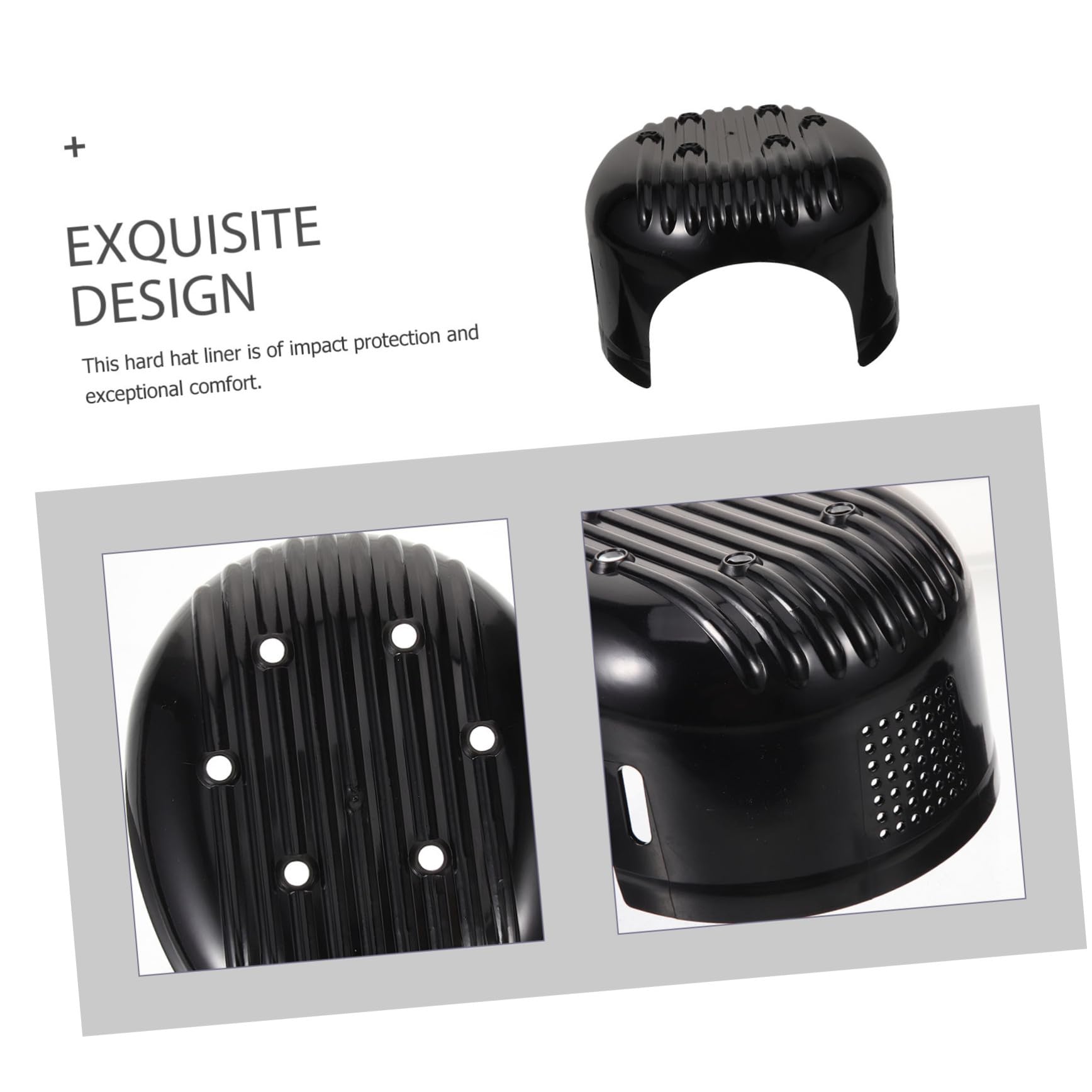 HOMSFOU Baseballkappenfutter Hardhats Schutzhelm Anstoßkappe Einsatz für Baseballmütze Helmfutter Schutzhuteinlage für den BAU universeller Kappeneinsatz Sicherheitshutfutter Plastik Black