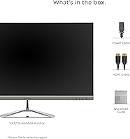 Vista 5 de ViewSonic VX3276-4K-MHD Monitor 4K UHD de 32 pulgadas con biseles ultrafinos, HDR10 HDMI y DisplayPort para el hogar y la oficina