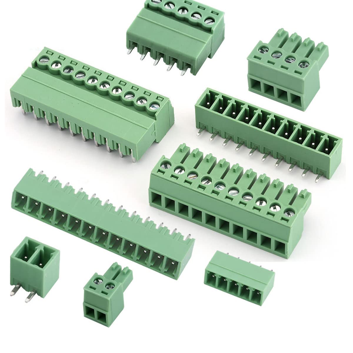 10 Stuks Schroefklemmenblok – 12-polig, 2,54 Mm Pitch, Groen, Voor PCB-bedrading En Laagfrequente Toepassingen