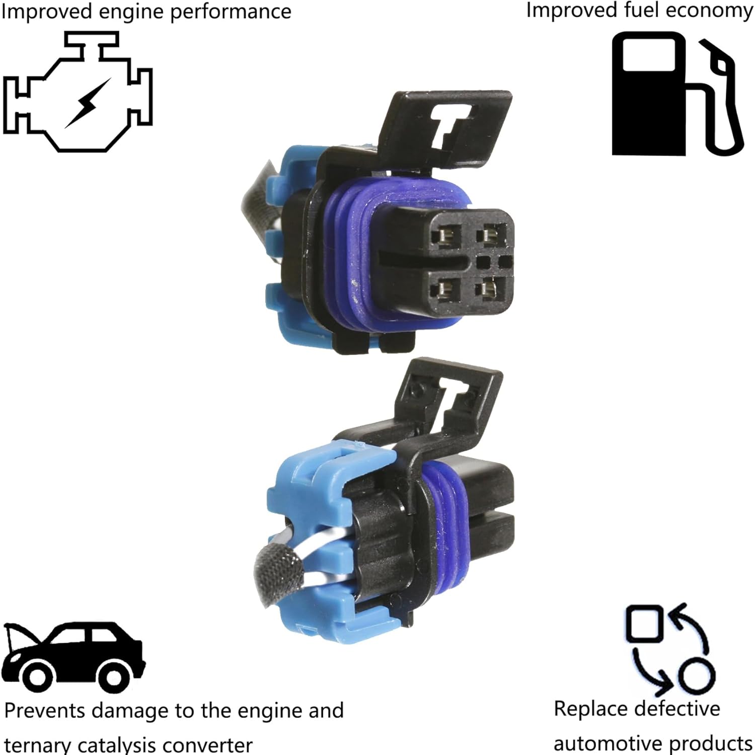 Dropwater 1 Pair Front Left and Right Side O2 Sensors Replacement for Gmc Chevy Silverado 1500 Tahoe,Replaces#234-4337 15137 75-3689,Set of 2pcs Upstream O2 Sensors