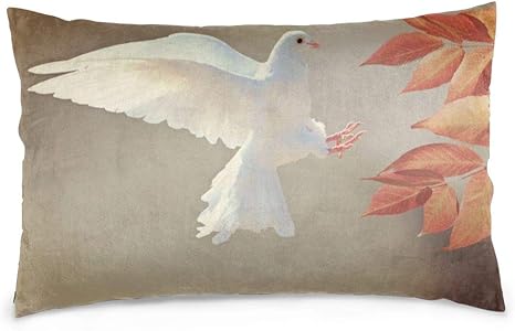 Amazon Co Jp 枕カバー キャラクター 座布団カバー 白いハト 飛べる 赤い葉 翼 飛行 鳥 自然 クッションカバー 両面 プリント ふわふわ 車用 背当て カフェ 部屋 ホーム 飾り 抱き枕カバー 35 50 70 ホーム キッチン