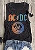 Rock & Roll Tank Tops for Women Rock Music Graphic Tees Shirt Summer Sleeveless Graphic Print Tank Top, Gray, Large #1