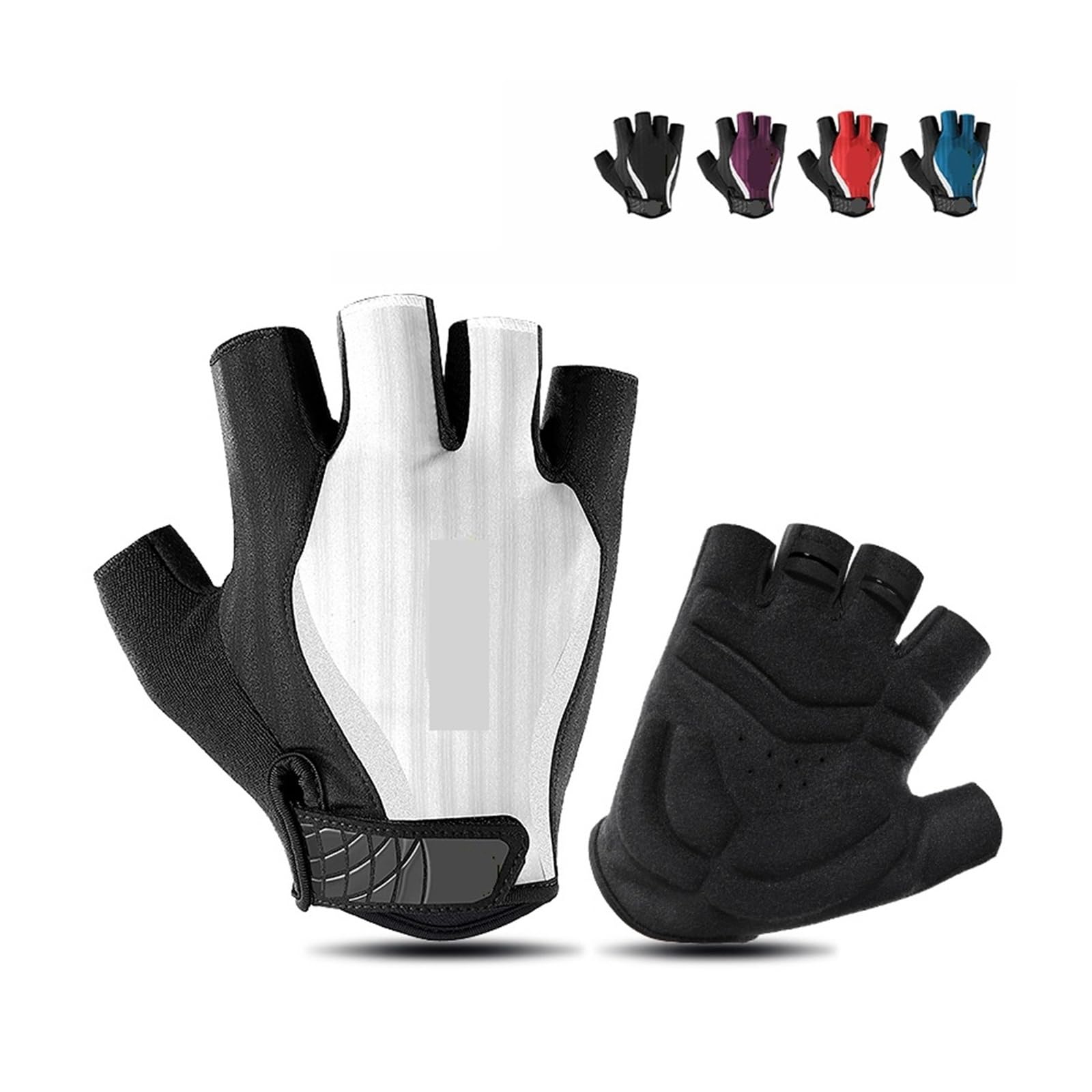 Generico Guantes de verano MTB que absorben los golpes medio dedo bicicleta carretera ciclismo antideslizante