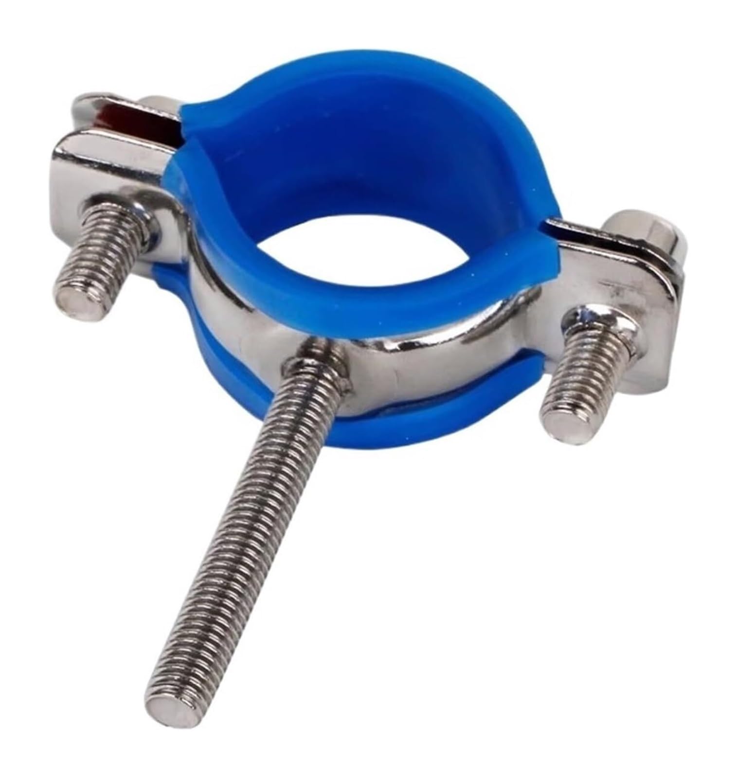 CYJAZNHH Adjustable 304Stainless Steel Pipe Bracket Hanger Clamp 8-108mm M8 Rod 50mm Multicolor Multiple Sizes(Blu,51-57mm)