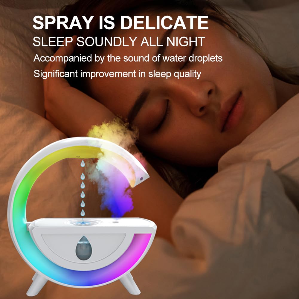 Umidificatore Anti- Design Cool Mist Umidificatori Interruttore integrato 350ml Luci abbaglianti di grande capacità Spegnimento veloce Umidificazione Velocità Baby