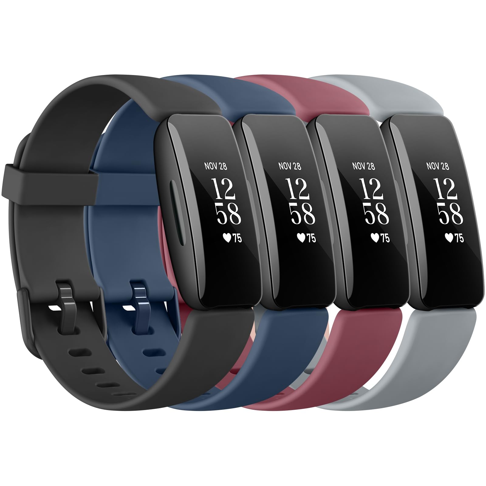 4 Pack Bands Compatible with Fitbit Inspire 2 Bands for Women Men, Adjustable Replacement Sport Wristbands Straps for Fitbit Inspire 2 / Ace 3-image-30