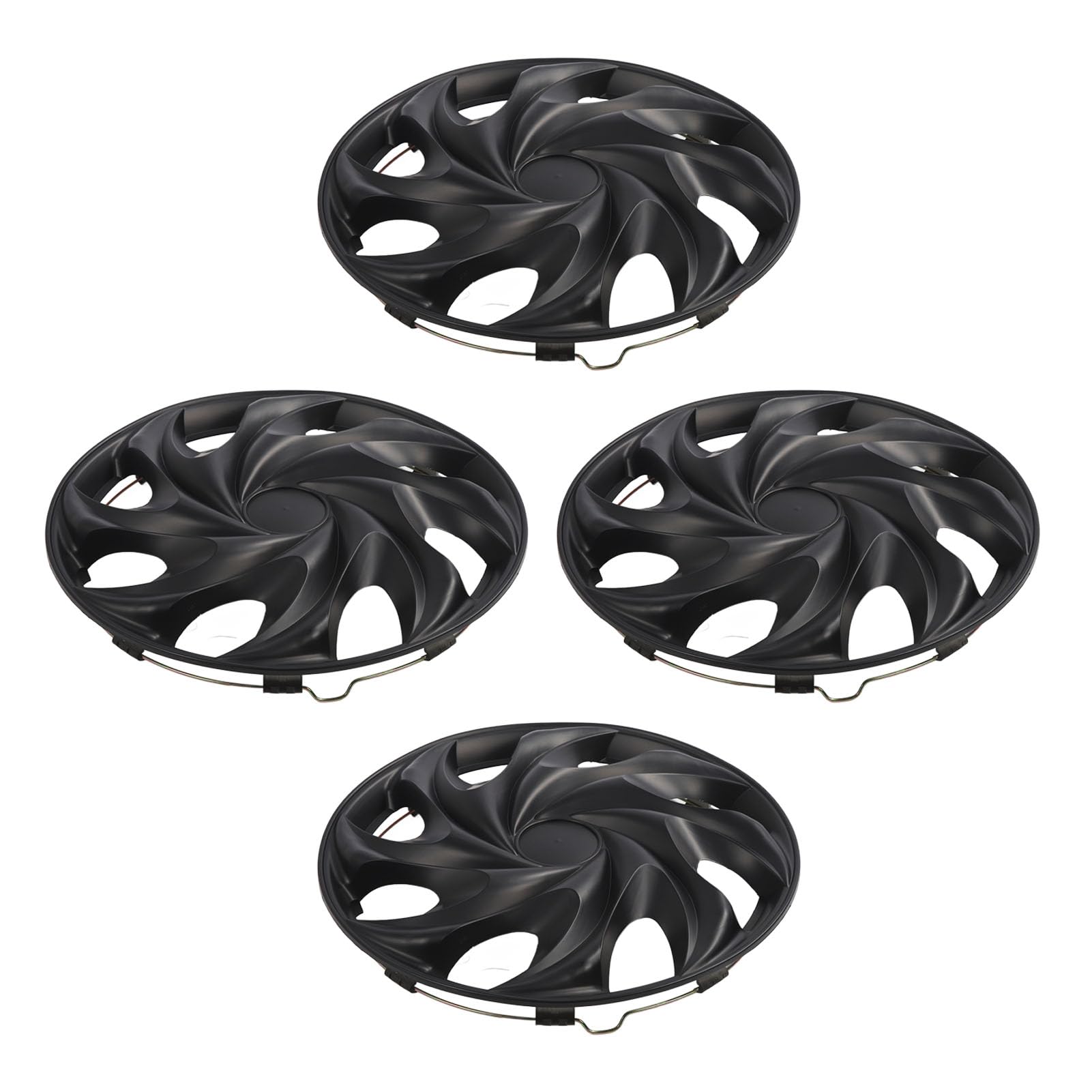 Haofy Copricerchi da 15 Pollici a Scatto, 4 Pezzi, Neri, Universali, Adatti per Auto, Camion, Furgoni, Facile Installazione in Pochi Minuti, Materiale Plastico ABS, Resistente Ai Graffi, Sostituzione