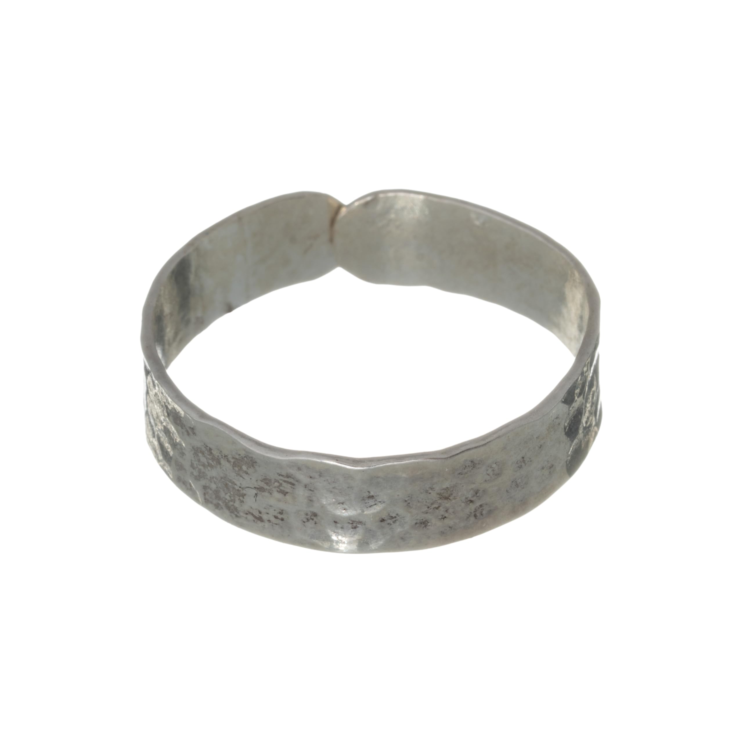 92.5 Silver Ring for Women | Unisex Hammered Adjustable Silver Ring | Silver Textured Band for Men & Women | Handcrafted Statement Jewelry-image-8
