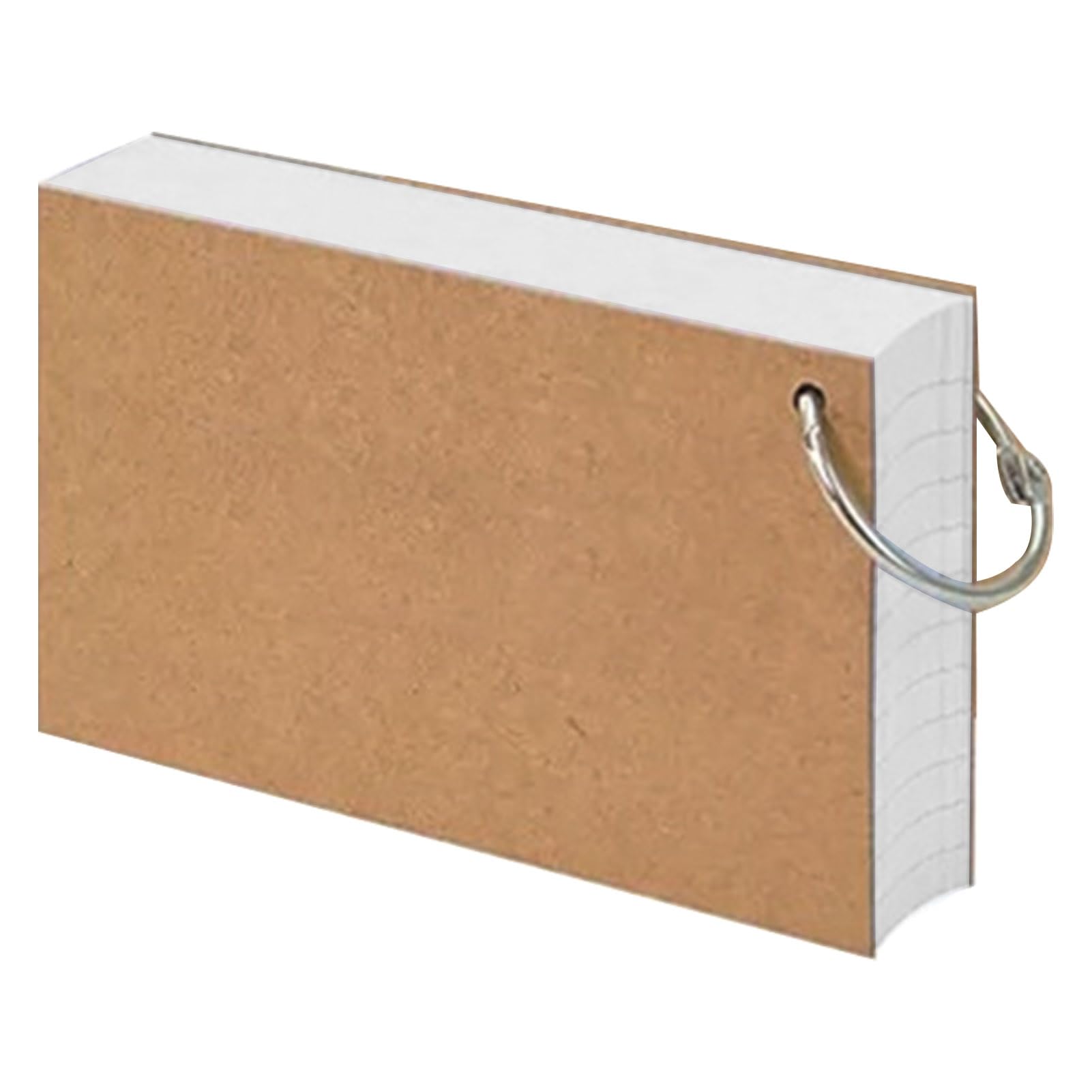 Wizoowip Notecards Ink Leakage Proof Flash Cards Colored Index with Metal Ring Smooth Writing Thickened Paper No Bleeding Ruled White