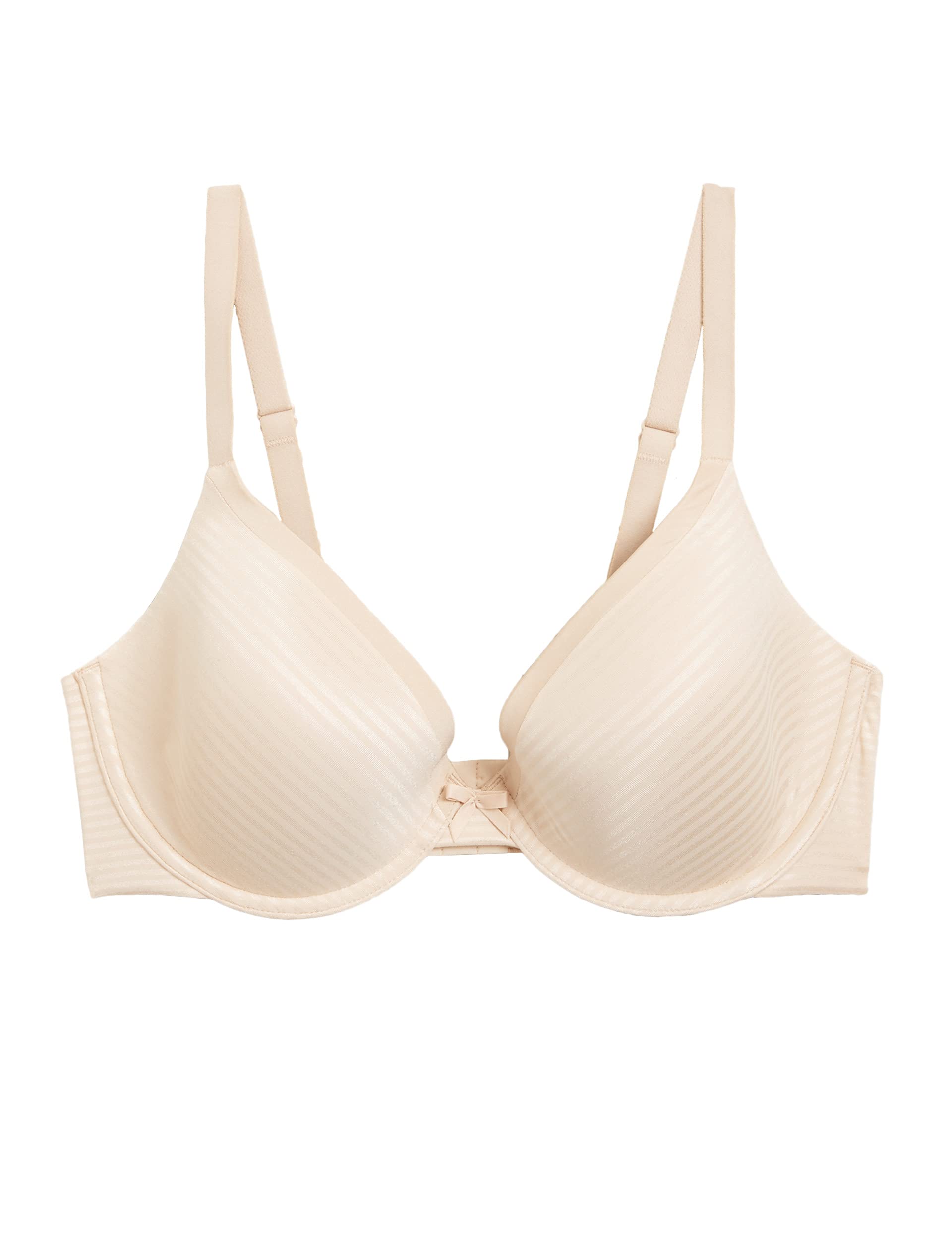 Women's Sumptuously Soft Under Wired Lace Trim Padded Full Cup T-Shirt Bra