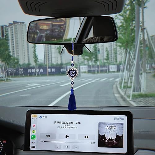 Miniatura 4 de Adorno colgante de coche de mal de ojo de la suerte, accesorios para colgar en el espejo retrovisor del automóvil, accesorios para el interior del