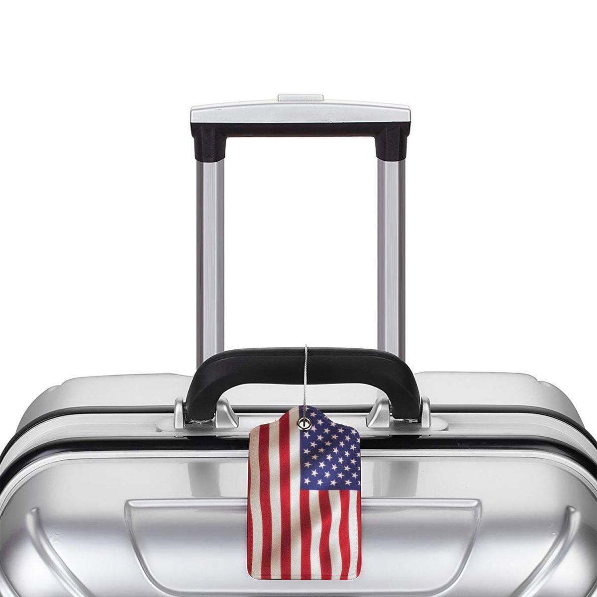 Lot De 2 étiquettes De Bagage Pour Valise, Drapeau Américain Grunge