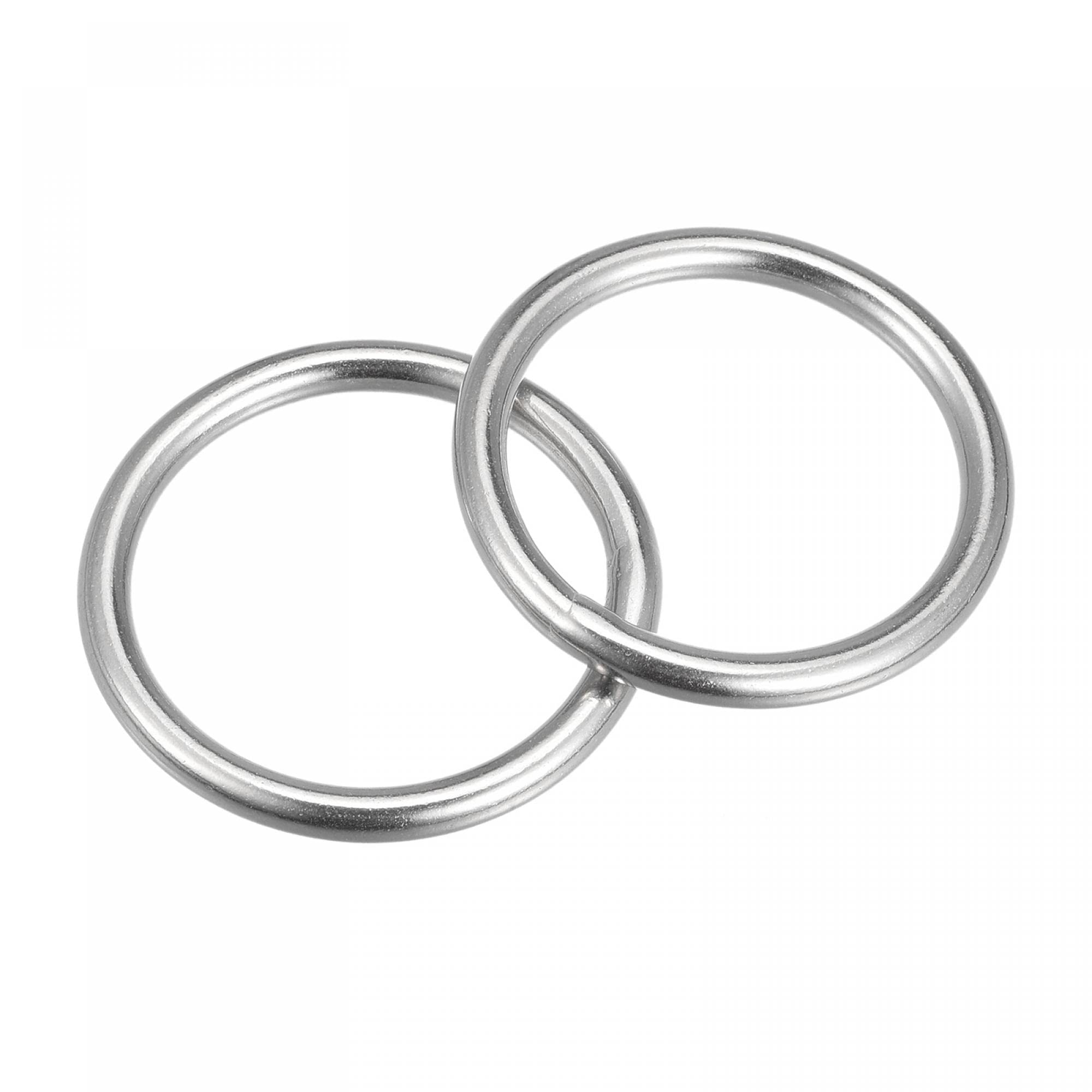 2 Anneaux Soudés En Acier Inox 316 - Diamètre Intérieur 35 Mm, épaisseur 4 Mm, Pour Suspension, Chaînes