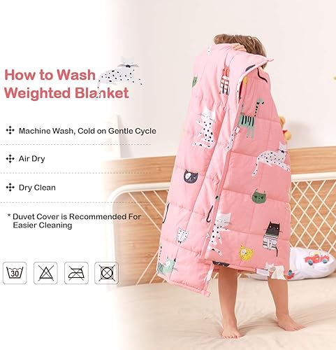 Vista 64 de Sivio - Manta infantil con peso para un mejor sueño Unicornio rosa