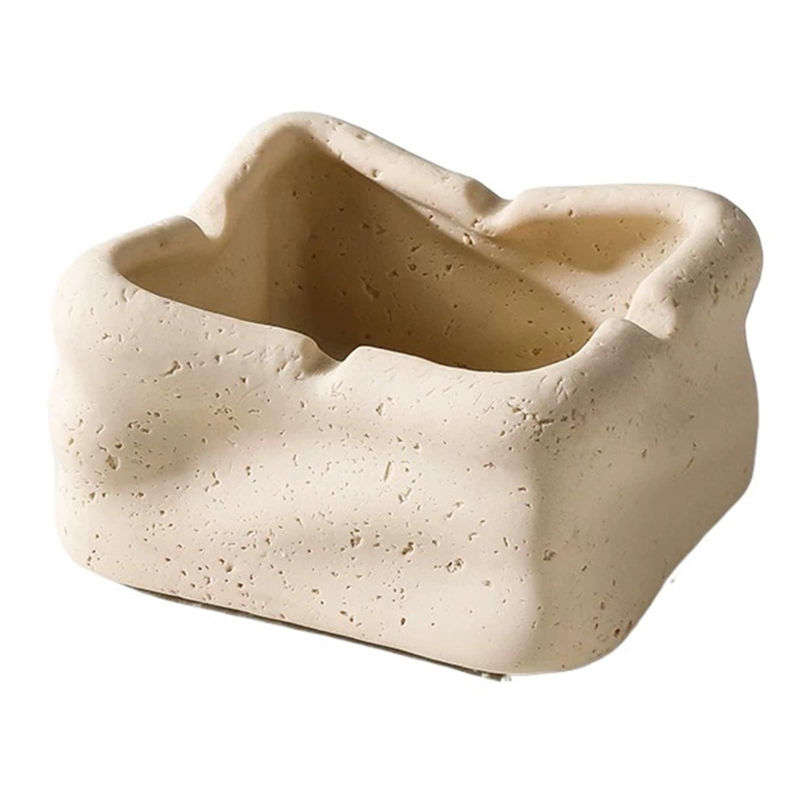 Zhaoj24-05 Cigar Ashtrays High End Atmospheric Glacier Household Ashtray Decoration Ornament(Beige)