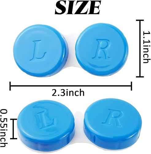 Miniatura 2 de TIHOOD Estuche colorido para lentes de contacto de 60 piezas, contenedor para lentes de ojos, contenedor de almacenamiento en remojo, kit de viaje