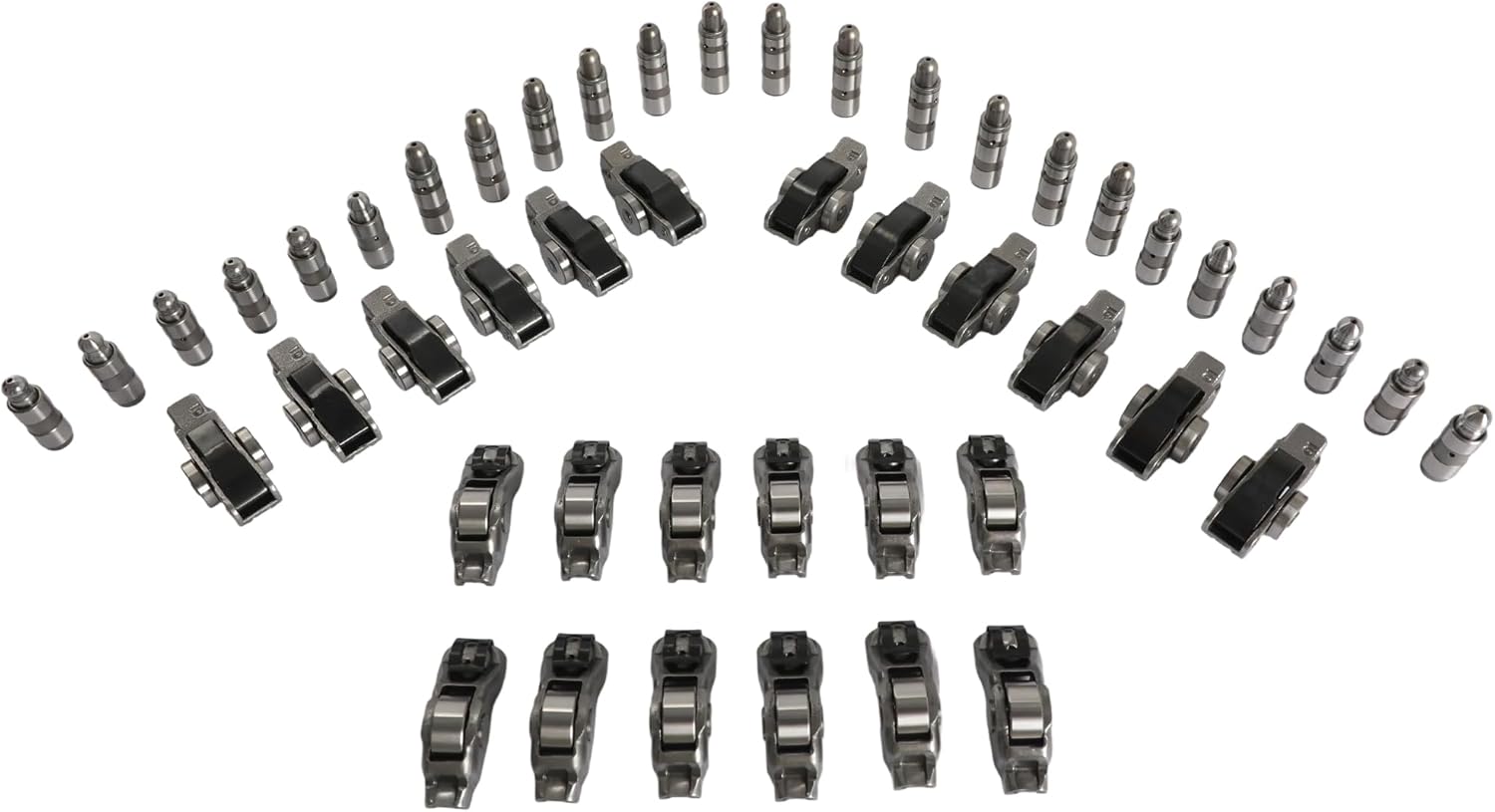 Intake & Exhaust Lifters Rocker Arms Fit For Jeep Wrangler Chrysler Dodge Ram 1500 3.6L 2016-2024 5184296AG 5184296AF 5184296AE (24pcs lifter & rocker arm)