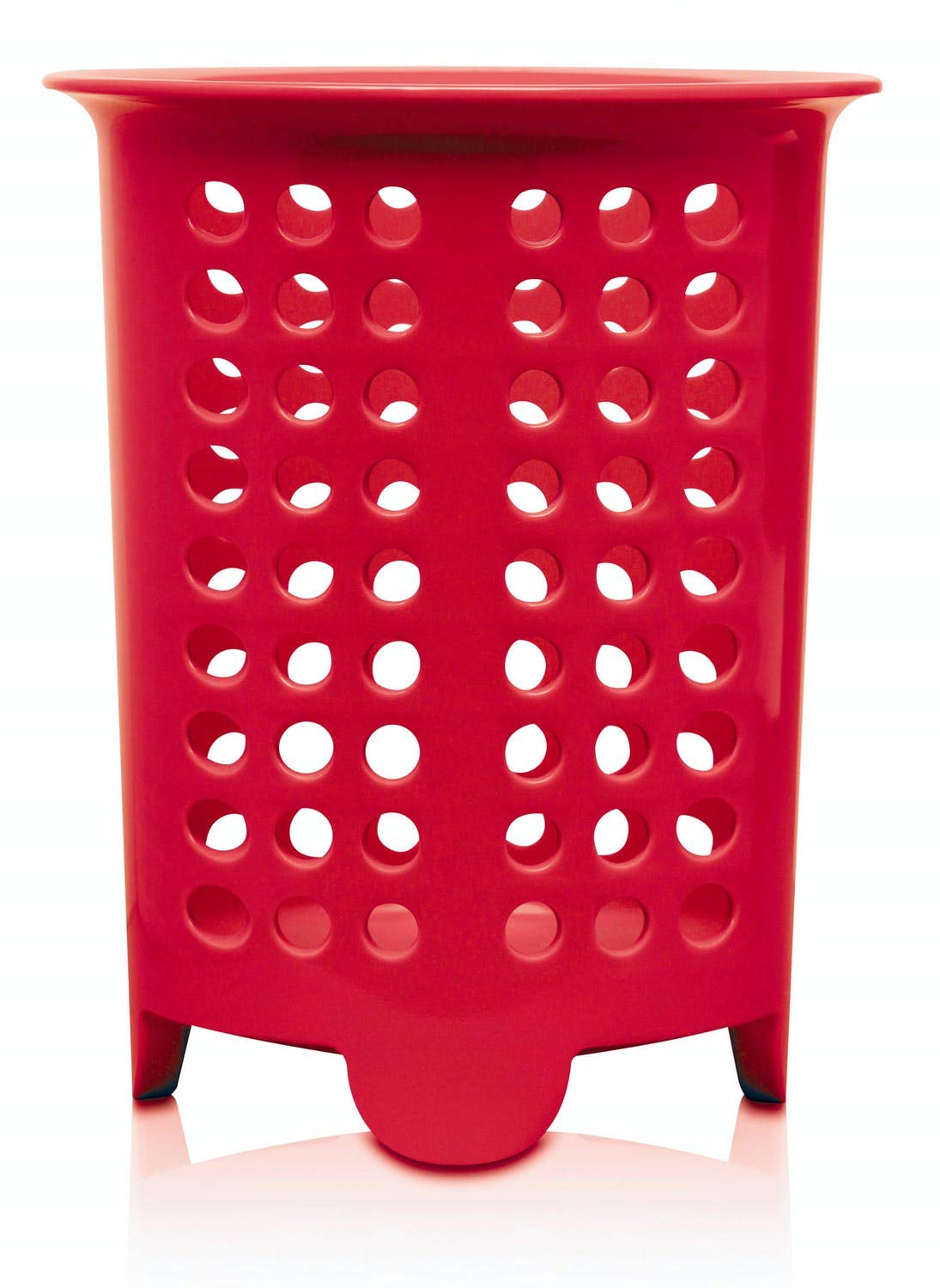 Zeal G231R Cutlery Drainer/Utensil Pot, Melamine, Red, 14 x 14 x 17 cm