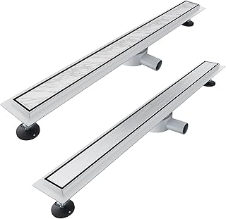 SONNI Duschrinne 80 cm Ablauf 360° Drehbar Duschrinne Extra Flach mit Geruchsstop und Haarsieb 2 in 1 Edelstahl Ablaufrinne Dusche befliesbar