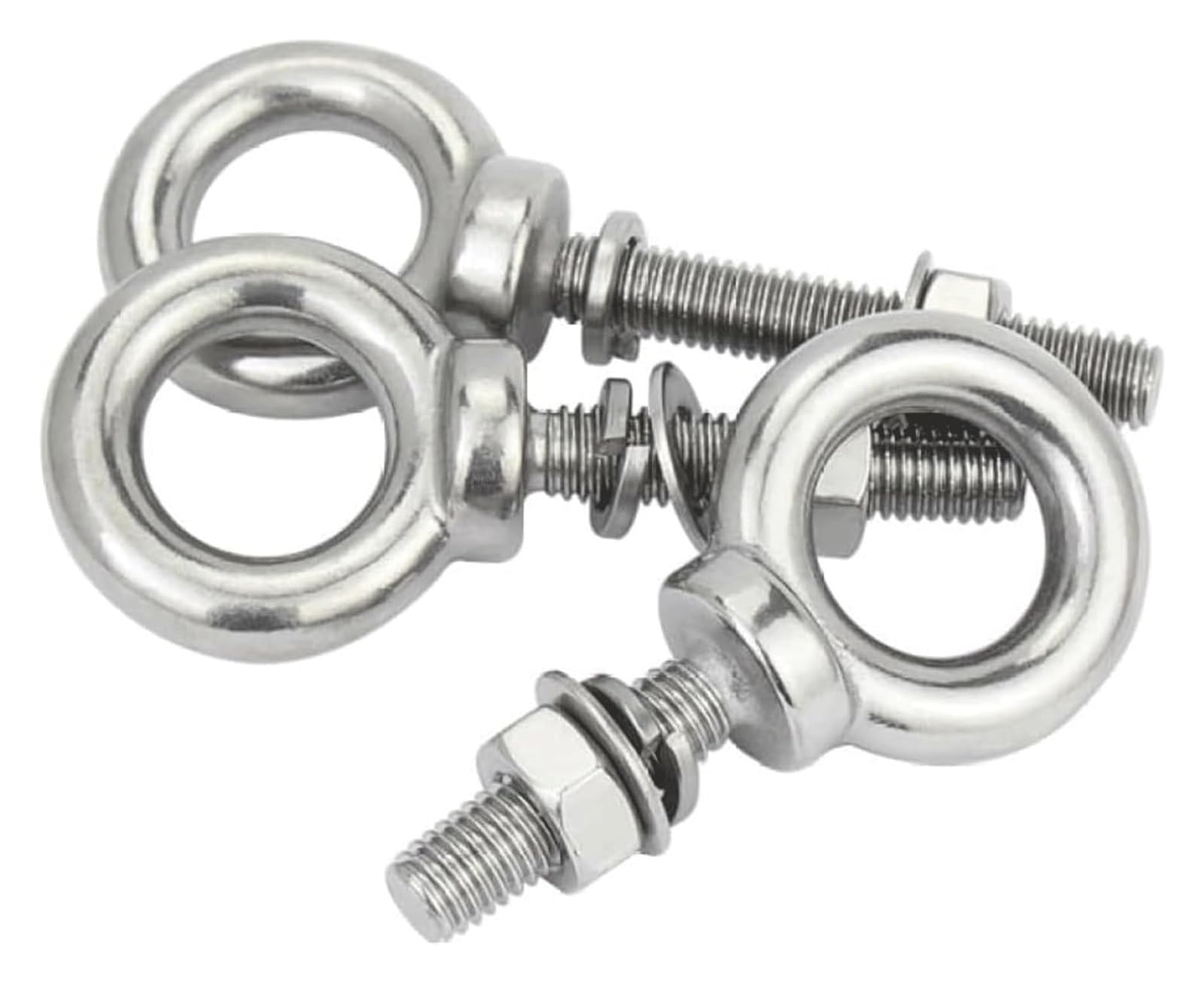 Pernos de ojo de acero inoxidable, 1 Uds., tuercas de ojo de elevación M14 a M30, juego de cáncamos de anillo de tornillo extendido de acero inoxidable 304 con tuercas(M30x38mm)
