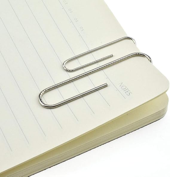 Vinaco Non Skid Paper Clips, 500 Pcs Medium & Large 1.3 & 2.0, Rustproof | Vinyl Coated Steel Paperclips, Burr-Free Non-Scratch Edges for Office School Home & Personal Use