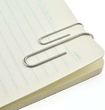 Vinaco Non Skid Paper Clips, 500 Pcs Medium & Large 1.3 & 2.0, Rustproof | Vinyl Coated Steel Paperclips, Burr-Free Non-Scratch Edges for Office School Home & Personal Use